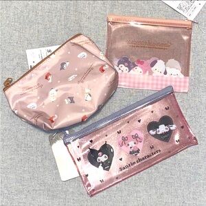 Pink Sanrio pouch bundle